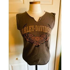 Vintage Harley Davidson Cut Off Tank